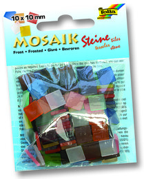 Folia Buzlu Mozaik Taşı 10x10 mm. 190 Adet KARIŞIK RENK - Folia