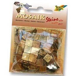 Folia Mermer Desenli Mozaik Taşı 10x10 mm. 190 Adet KAHVERENGİ - Folia