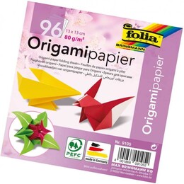 Folia Origami Kağıdı 13x13 cm. 12 Renk 96 Yaprak - Folia