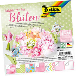 Folia Origami Kağıdı Seti 15x15 cm. 170 Yaprak Çiçeklenme - Folia