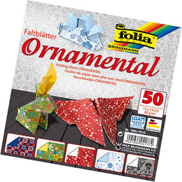 Folia Ornamental Desenli Origami Kağıdı 15x15 cm. 5 Motif 50 Yaprak - Folia