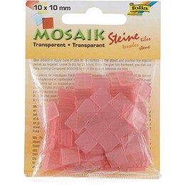 Folia Transparan Mozaik Taşı 10x10 mm. 190 Adet AÇIK PEMBE - Folia