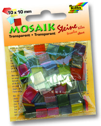 Folia Transparan Mozaik Taşı 10x10 mm. 190 Adet KARIŞIK RENK - Folia