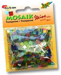 Folia Transparan Mozaik Taşı 5x5 mm. 700 Adet 20 RENK KARIŞIK - Folia