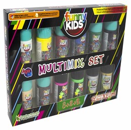 Funny Kids Multimix Akrilik Boya Seti 12 Renk x 20 ml. - Funny Kids
