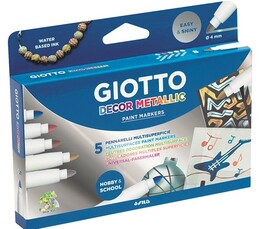 Giotto Decor Metal Her Yüzey İçin Metalik Keçeli Boya 5 Renk - Giotto