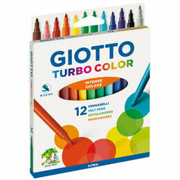 Giotto Turbo Color Keçeli Boya Kalemi 12 Renk - Giotto