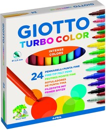 Giotto Turbo Color Keçeli Boya Kalemi 24 Renk - Giotto