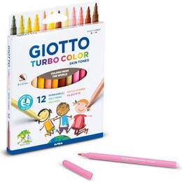 Giotto Turbo Color Skin Tones Keçeli Kalem 12 Renk Ten Renkleri - Giotto