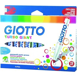 Giotto Turbo Giant Keçeli Kalem 12 Renk - Giotto