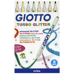 Giotto Turbo Glitter - Simli Keçeli Kalem 8 Renk - Giotto