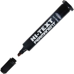 Hi-Text 830PC Kesik Uçlu Permanent Kalem 6.0 mm. Siyah - Hi-Text