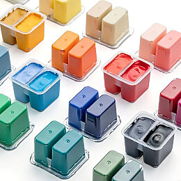 HIMI Twin Cup Gouache Set Guaj Boya Seti 48 Renk x 12 gr. (Green Case) - 7