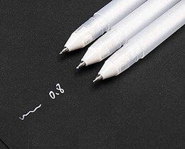 Hobi Market Art Beyaz Jel Kalem Seti 0.8 mm. 3'lü - 3