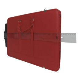 Bback Deri Körüklü Proje Resim Çantası 40x55 cm. KIRMIZI - 3