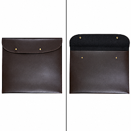 Bback Suni Deri Çıtçıtlı Dosya A3 (29x42 cm.) KAHVERENGİ - 1