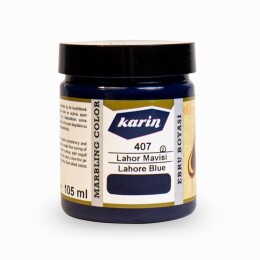 Karin Ebru Boyası 105 ml. 407 Lahor Mavi - Karin