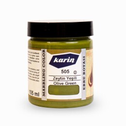 Karin Ebru Boyası 105 ml. 505 Zeytin Yeşili - Karin