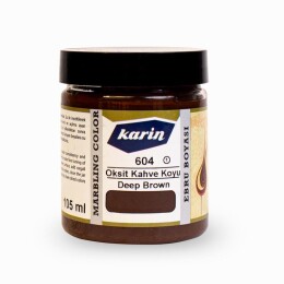 Karin Ebru Boyası 105 ml. 604 Oksit Koyu Kahve - Karin