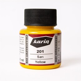 Karin Hat Mürekkebi 45 ml. 201 Sarı - Karin