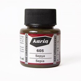 Karin Hat Mürekkebi 45 ml. 605 Sepia - Karin