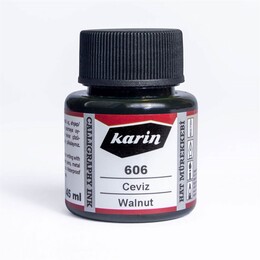 Karin Hat Mürekkebi 45 ml. 606 Ceviz - Karin