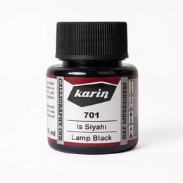 Karin Hat Mürekkebi 45 ml. 701 İs Siyahı - Karin
