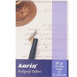 Karin Kaligrafi Defteri Kareli 90 gr. A4 50 yaprak - Karin