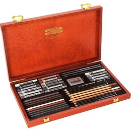 Koh-i Noor Gioconda Art Set Karakalem Eskiz Çizim Seti Ahşap Kutulu - 1