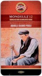Koh-i Noor Mondeluz Aquarell Boya Kalemi Seti 12 Renk Metal Kutu - 1