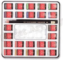 Koh-i Noor Mondeluz Master Class Taş Tablet Sulu Boya Seti 24 Renk Metal Kutu - 2