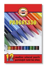 Koh-i Noor Progresso Ağaçsız Kuru Boya Kalemi Seti 12 Renk - 1
