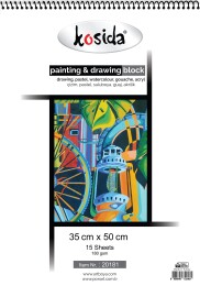 Kosida Painting & Drawing Blok Resim Defteri 35x50 cm. 180 gr. 15 yaprak (20 181) - Ponart