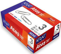 Kraf Ataş No:3 28 mm. 100 Adet - Kraf