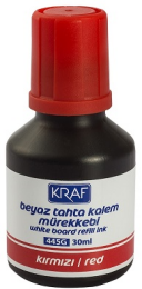 Kraf Beyaz Tahta Kalemi Mürekkebi 30 ml. KIRMIZI - Kraf