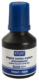 Kraf Beyaz Tahta Kalemi Mürekkebi 30 ml. MAVİ - Kraf