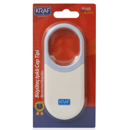 Kraf Cep Tipi Işıklı Büyüteç 3x - 3