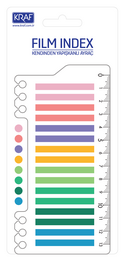 Kraf Film Index Cetvelli Bright Color 16'lı x 20 Sayfa - Kraf
