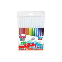 Kraf Kids Keçeli Boya Kalemi 12 Renk - Kraf
