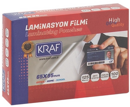 Kraf Laminasyon Filmi 65x95 mm 125 Micron 100'lü - Kraf