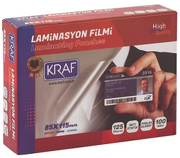 Kraf Laminasyon Filmi 85x115 mm 125 Micron 100'lü - Kraf