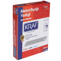 Kraf Maket Bıçağı Yedeği Geniş 100'lü Paket - Kraf