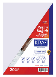 Kraf Resim Kağıdı 35x50 cm. 20'li Paket - Kraf