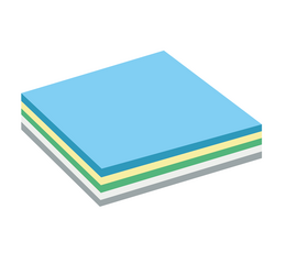 Kraf Şeffaf Post-it Yapışkanlı Not Kağıdı 76x76 mm. 5 Renk 100 yaprak - 2