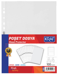 Kraf XL Poşet Dosya A4 100'lü Paket - Kraf