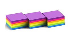 Kraf Yapışkanlı Not Kağıdı Küp Blok 75x75 mm. 400 Yaprak CANLI RENKLER - Kraf