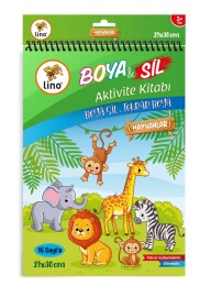 Lino Boya & Sil Aktivite Boyama Kitabı A4 Hayvanlar - Lino