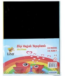 Lino Elişi Kağıdı Yapışkanlı A4 10 Renk (PP-011) - Lino