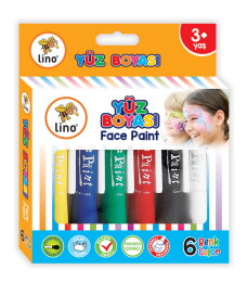 Lino Yıkanabilir Yüz Boyası 6 Renk - Lino