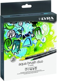 Lyra Aqua Brush Duo Çift Taraflı Fırça Uçlu Çizim Kalemi Seti 36 Renk - Lyra